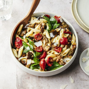 Pennes à la Caponata d'Aubergine et Parmesan