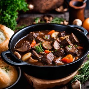 Boeuf bourguignon petits légumes