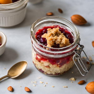 Compotée de Fruits de Saison Crumble aux Amandes