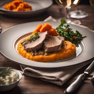 Veau Braisé, Purée de Patates Douces